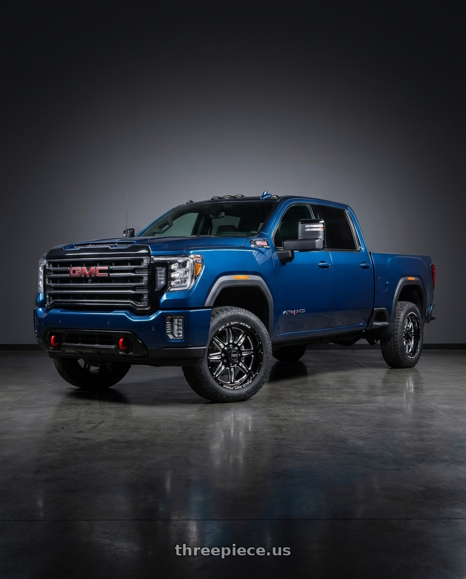2023 GMC 2500hd AT4 with WELD Off-Road Cheyenne 8x180 20x9 0 Gloss Black/Milled wheels