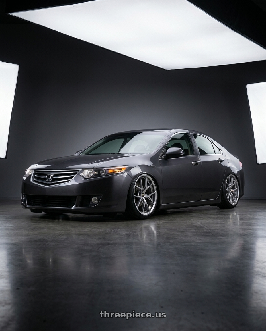 2010 Honda cu2 accord euro 24 dark iron gray with BBS RI-S 5x112 20x10.0+38 Diamond Silver wheels