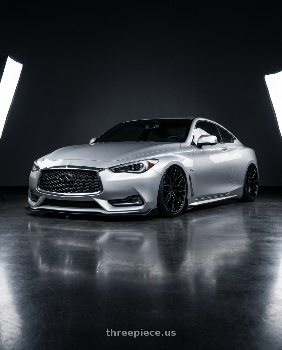 2020 Infiniti Q60 with Avant Garde Wheels M520R 5X114.3 20x10 +35 Gloss Black wheels