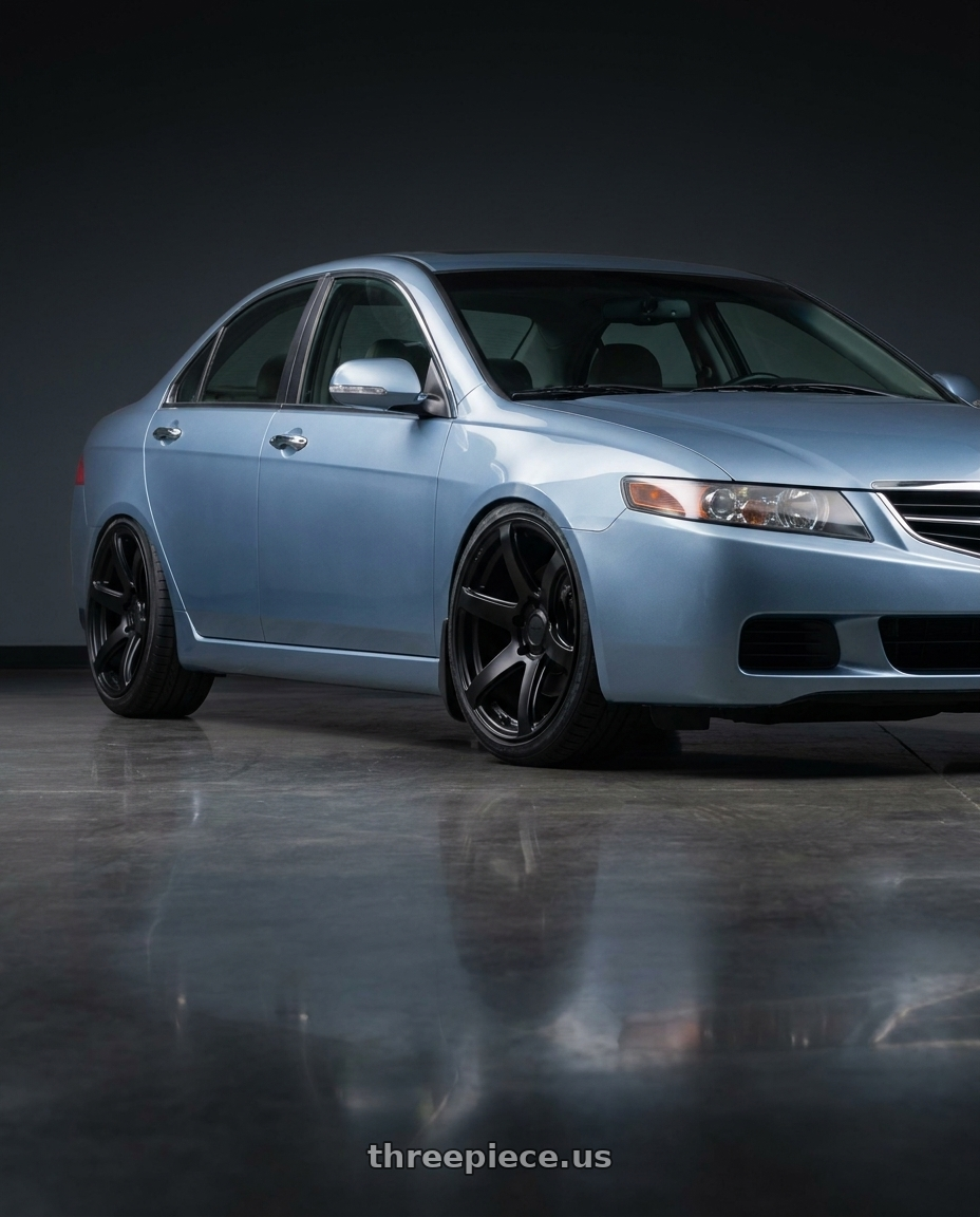 2005 Acura tsx with Enkei Cyclone 6x135 18x9+12 Matte Black wheels