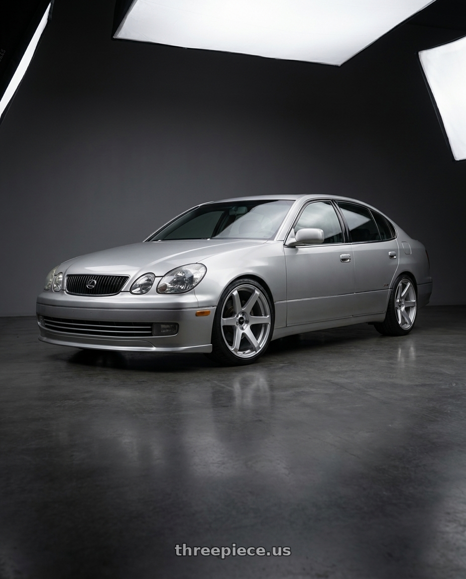 2001 Lexus gs300 with Enkei T6S 5x114.3 18x8.5+35 Matte Silver wheels