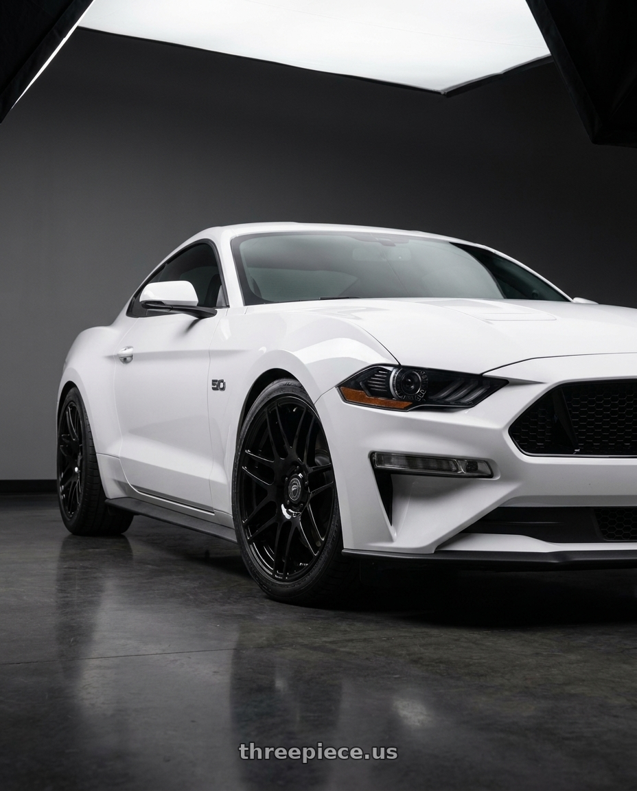 2021 Ford Mustang GT with Forgestar F14 5x114.3 20x9.5 +29 Gloss Black wheels