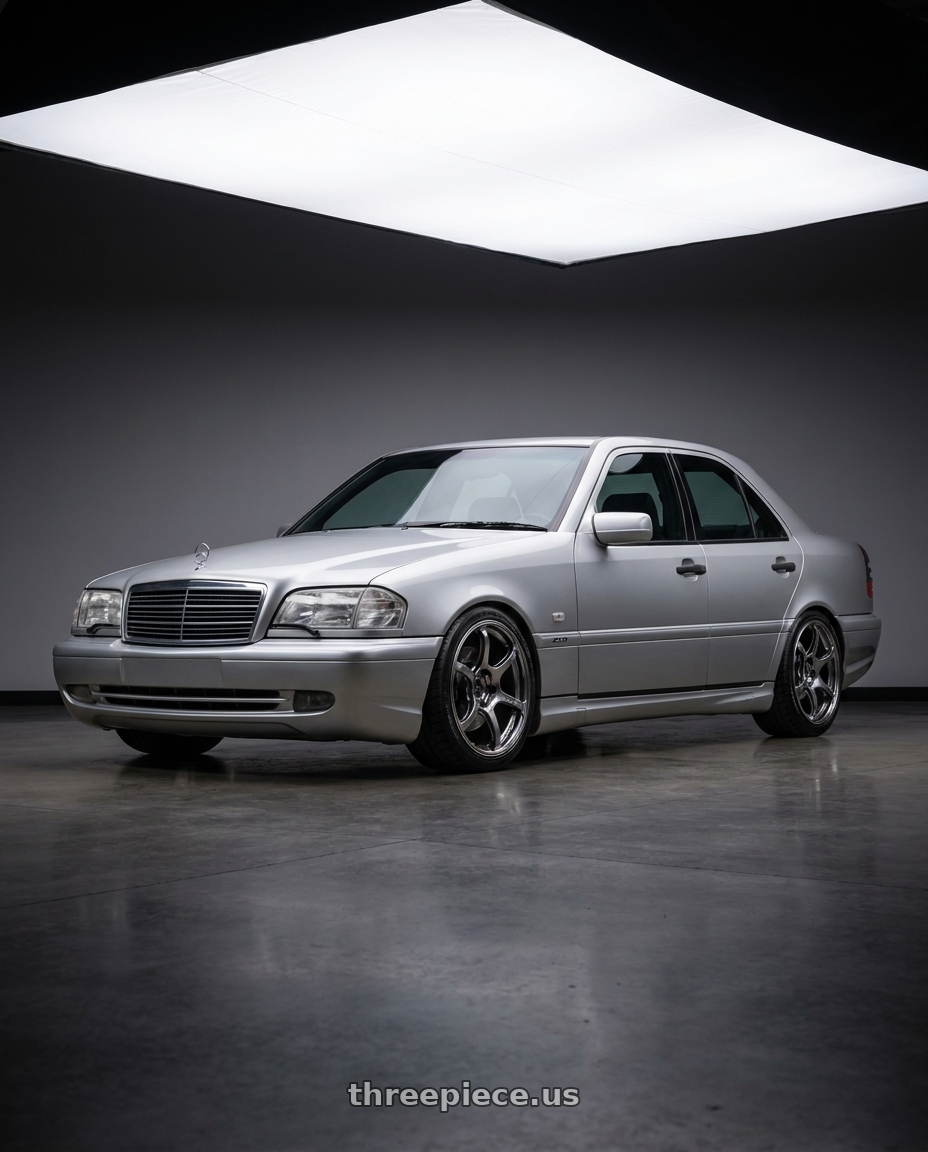 1998 MERCEDES BENZ C43 AMG with Advan Racing RG-4 5x112 17x7.5 +40 RACING HYPER BLACK & RING wheels