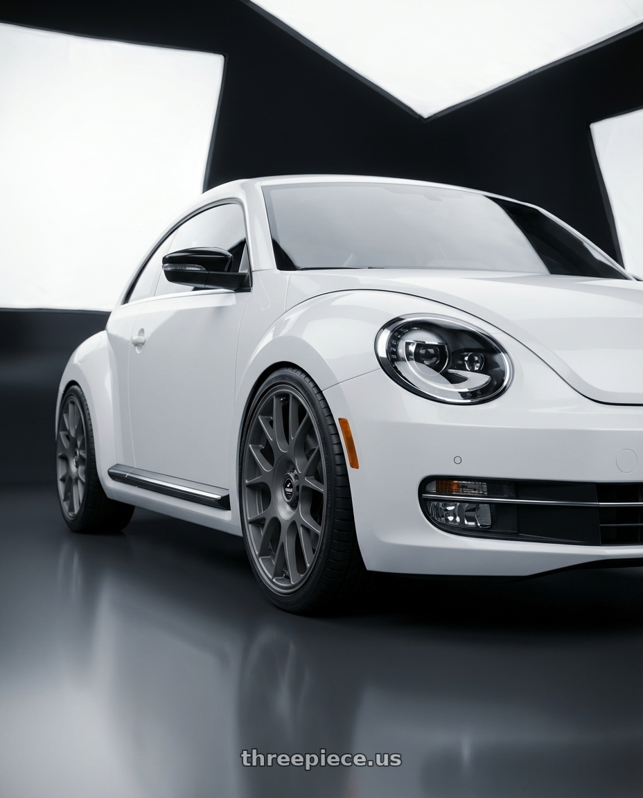 2016 Volkswagen Beetle Turbo with fifteen52 APEX 5x112 / 5x120 18x8.5 +35 FROSTED GRAPHITE (SATIN GREY) wheels