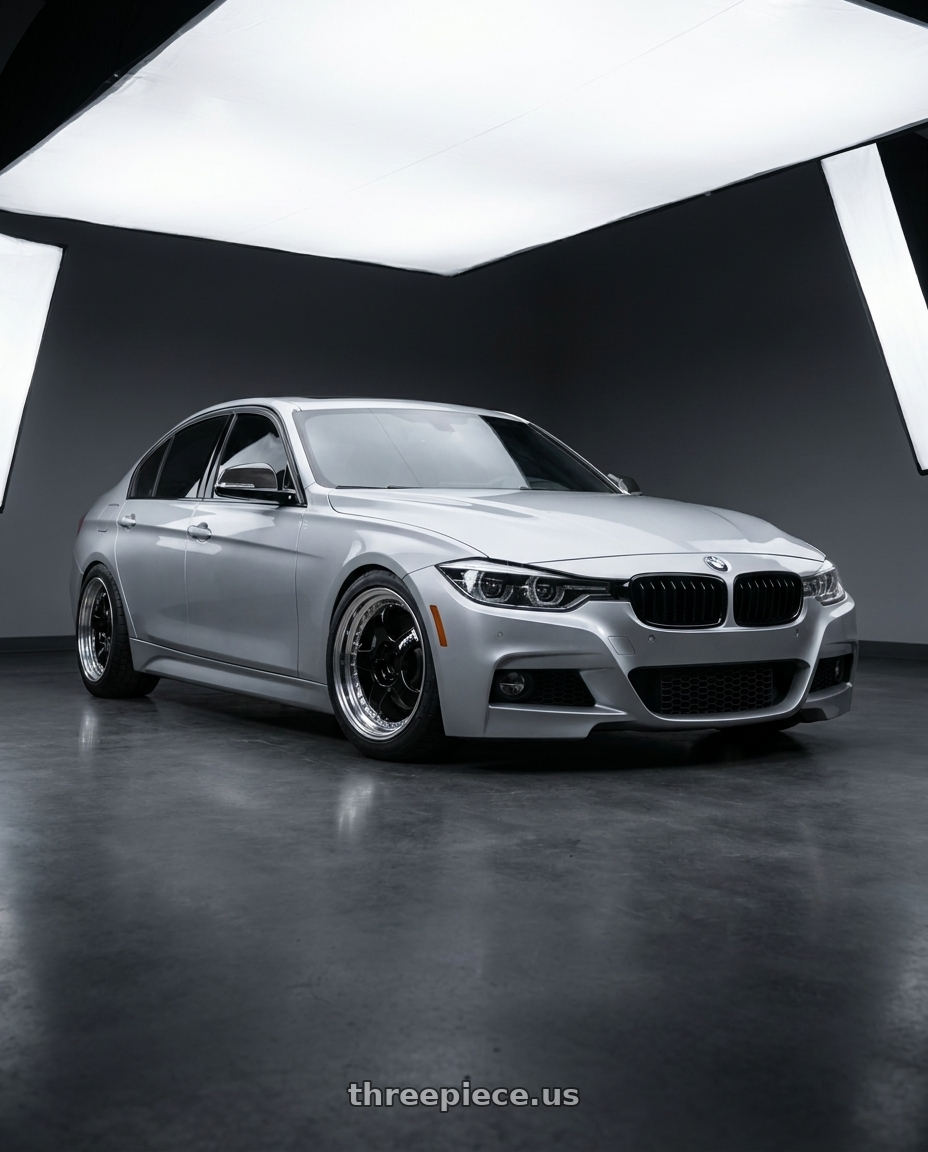 2017 BMW 340i with Work Meister S1 3P 5x120 18x8.5+35 L Disk Black wheels
