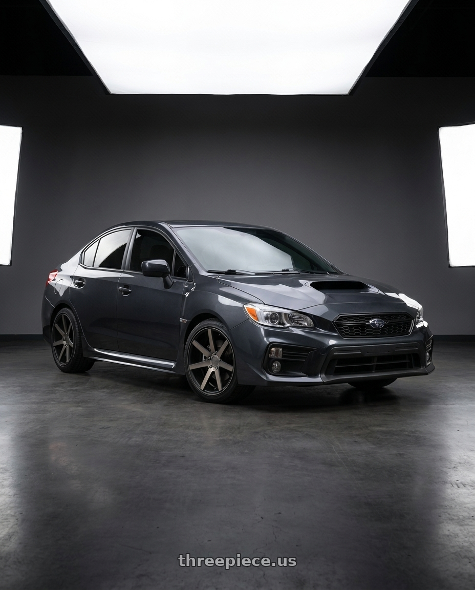 2020 subaru wrx with Niche 1PC M150 VERONA 5X114.3 18X8 +40 MATTE BLACK MACHINED wheels