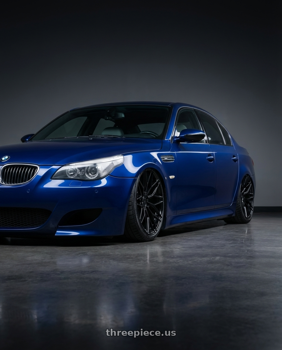 2010 BMW M5 E60 with Avant Garde Wheels M520R 5X120 20x9 +38 Gloss Black wheels