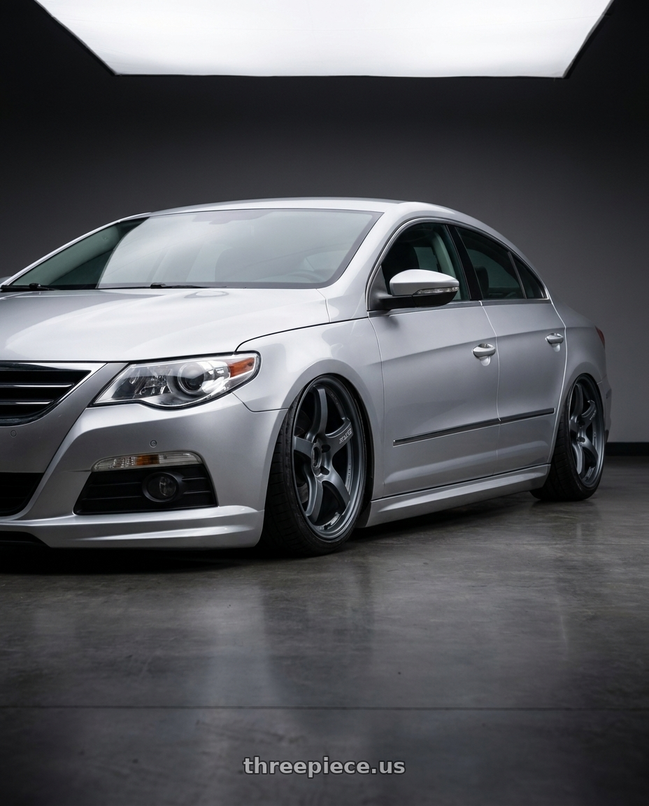 2015 Volkswagen CC with Gram Lights 57CR 5x112 19x9.5+45 Gunblue II wheels
