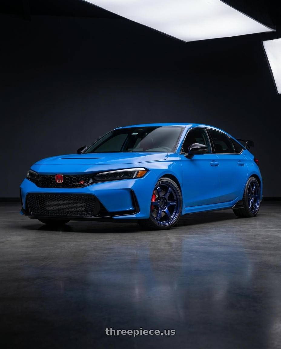 2025 Honda Civic Type R with Gram Lights 57DR 5x120 19x9.5 +45 ETERNAL BLUE PEARL wheels