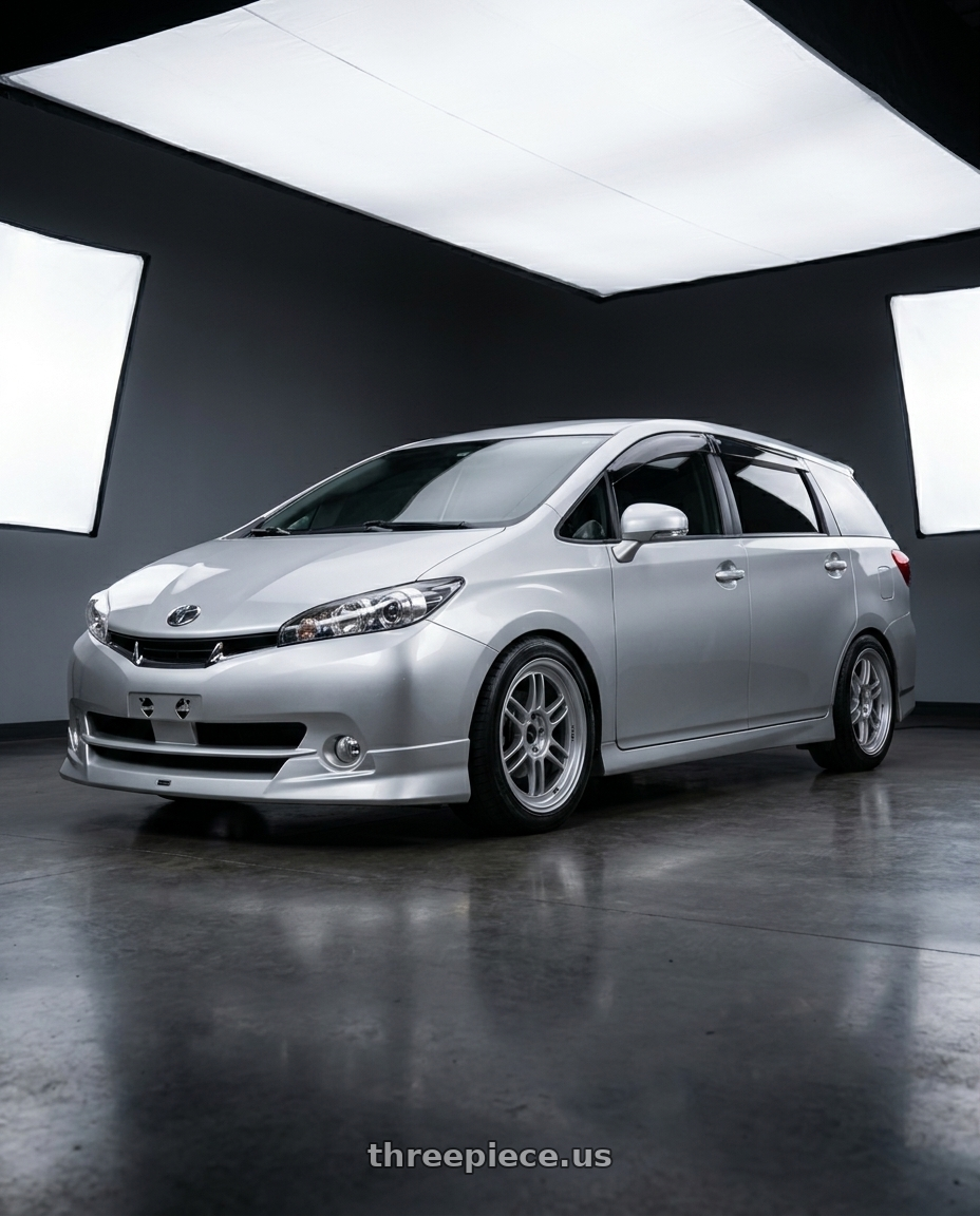 2010 Toyota wish with Enkei RPF1 5x100 17x7.5+48 Silver wheels