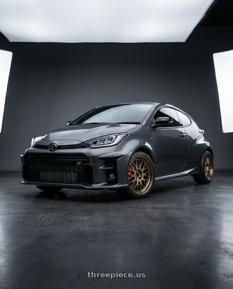 2025 Toyota GR yaris  with Volk Racing 21A 5x114.3 18X8.5+34  Bronze wheels