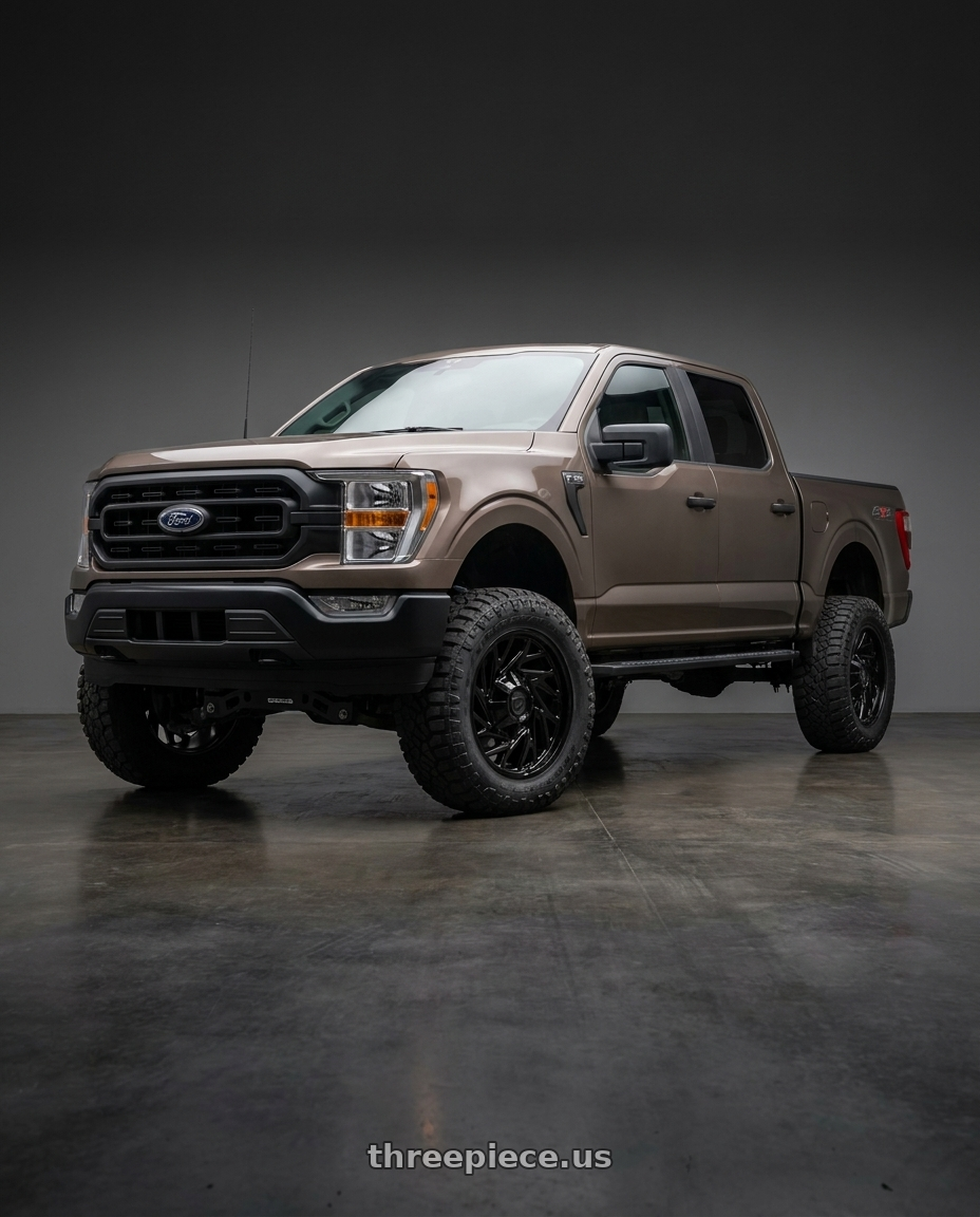 2013 Ford F-150 with Gear Off Road 769B 6X135/6x139.7 20x9 +18 Gloss Black wheels