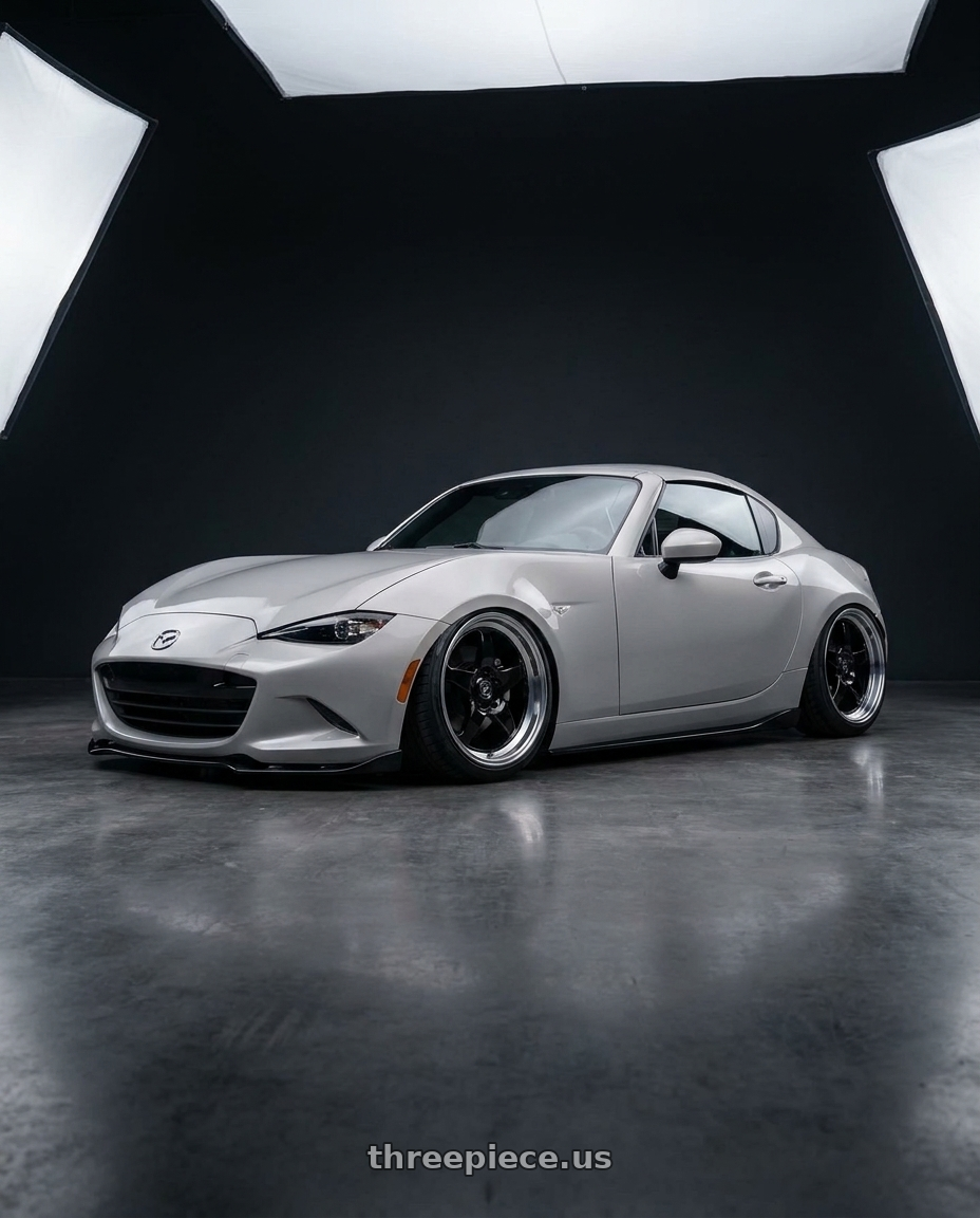 2021 Mazda MX-5 Miata ND with Forgestar D5 Drag 5x114.3 17x10 +50 Gloss Black Machined wheels