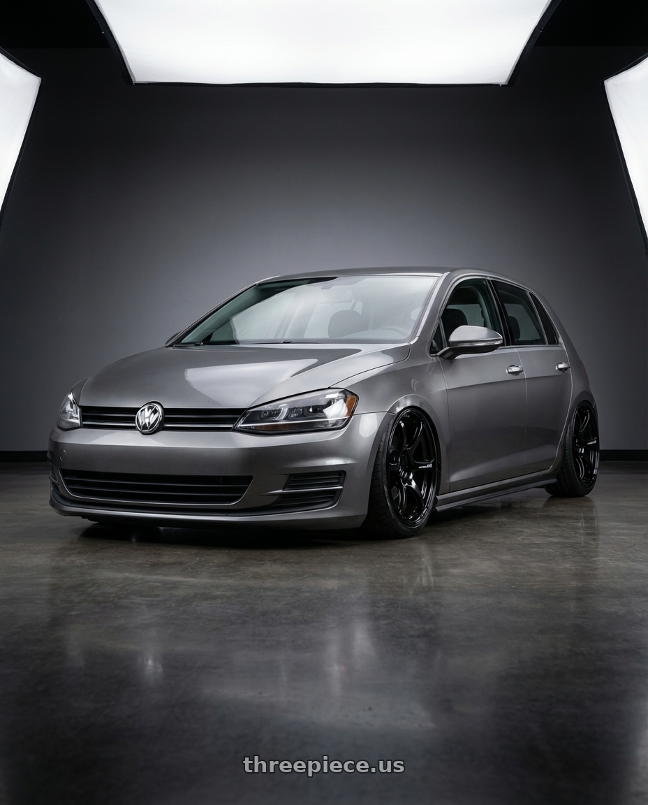 2019 Volkswagen GTI MK7 with Advan RGIII 5x112 19x8.5+45 Gloss Black wheels