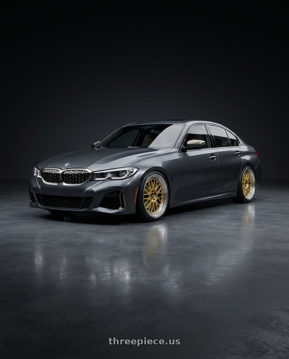 2020 bmw m340i with Work Zistance W10m 5x120 19x11.5+17 w disk Cool Light Silver wheels