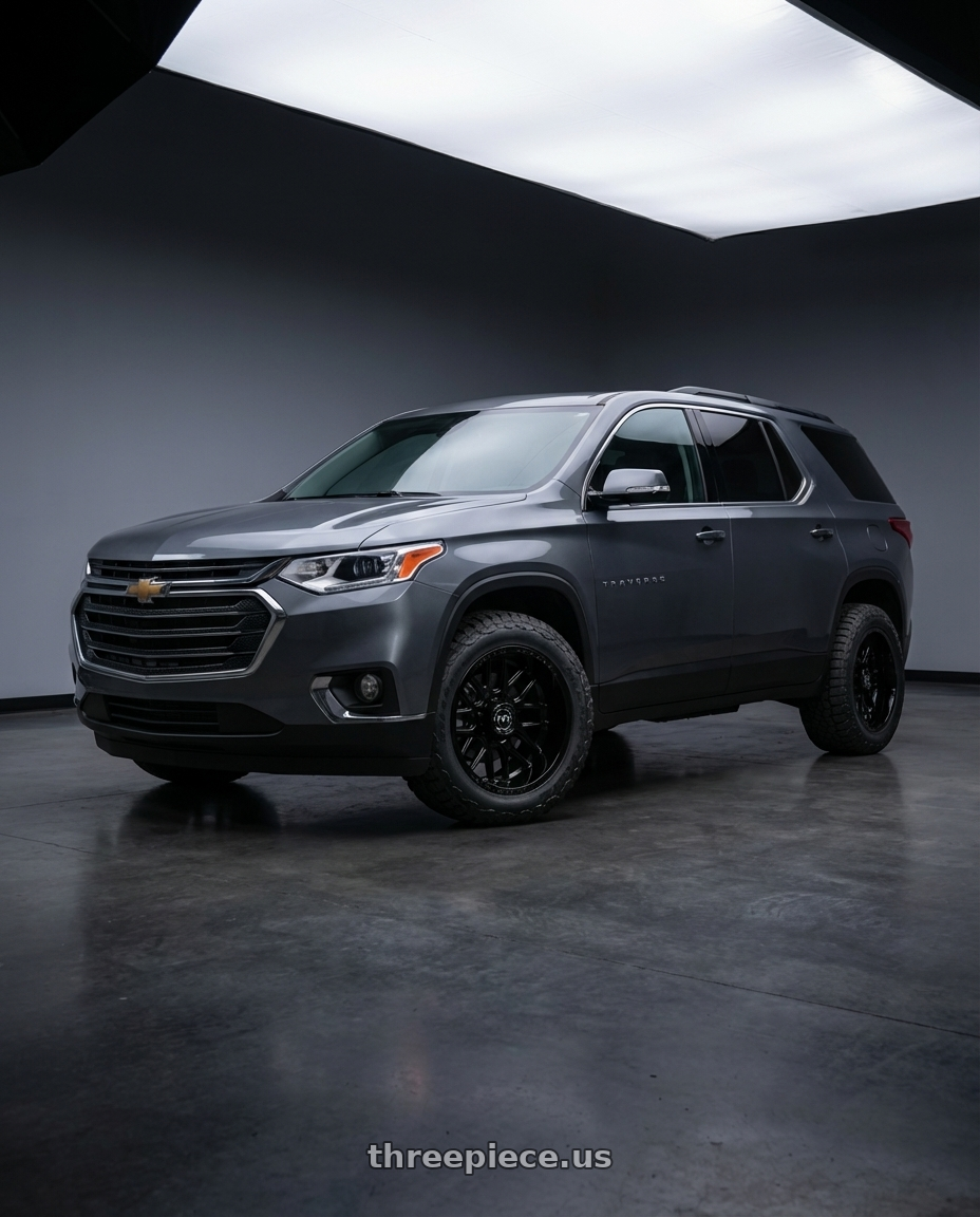 2020 Chevrolet traverse with Motiv Off Road 423B Magnus 5x139.7/5X150 20x12 -44 Gloss Black wheels