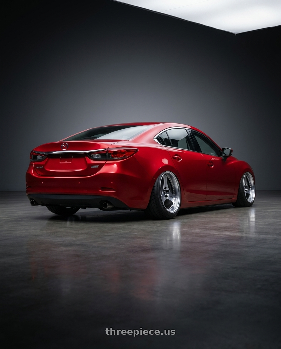 2019 mazda 6 with Advan Racing ONI2 PROGRESSIVE 5x114.3 20x9.0 +30 MACHINING & DIAMOND CUT wheels rear three quarter view meaty tires