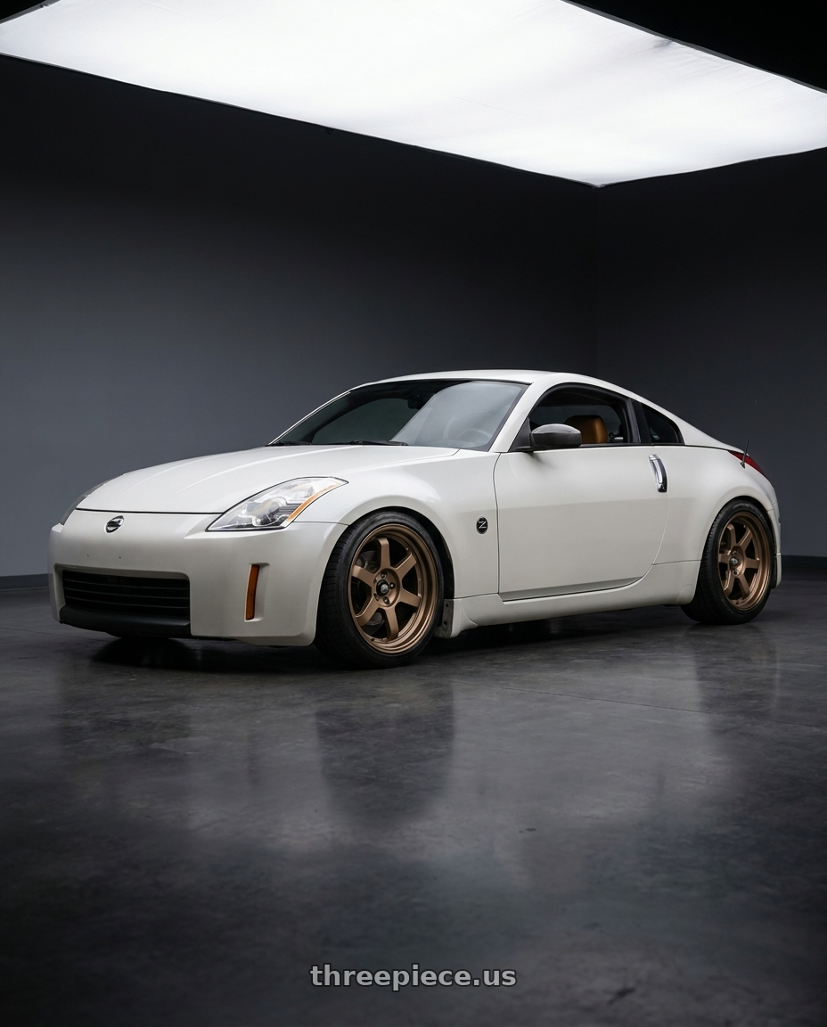 2007 nissan 350z with MST Wheels Time Attack 5x100 15x7.0 +20 Matte Bronze wheels