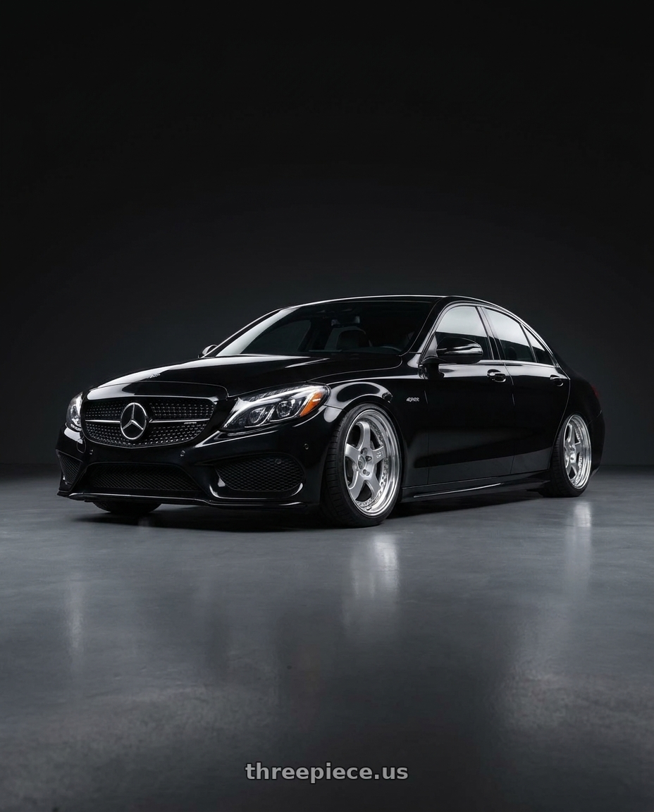 2018 mercedes benz c43 amg with SSR Professor SP1 5x112 19X8.5+30 SL Disk Silver wheels