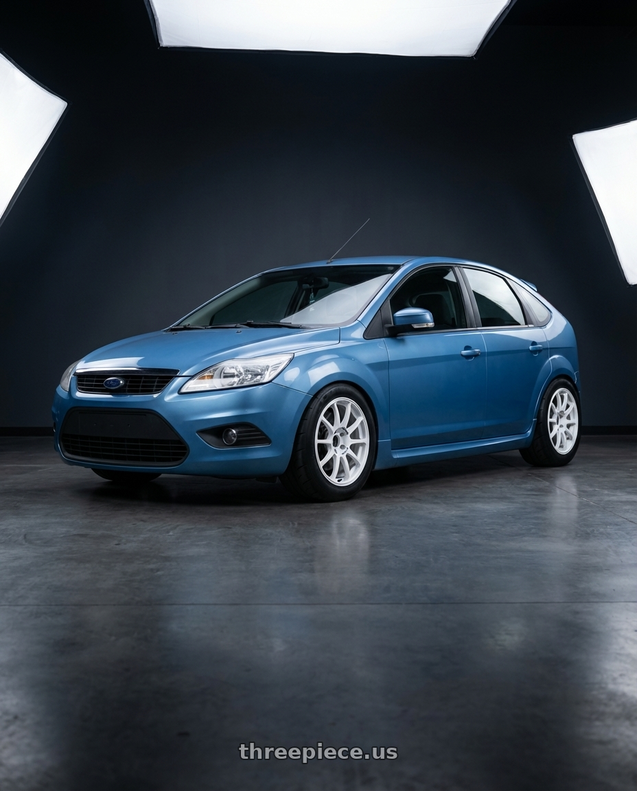 Ford focus 2009 st  with Advan RCIII 5x100 17x7+43 White wheels