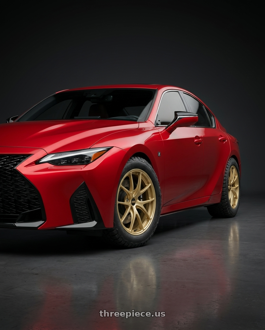 2023 Lexus is500 with BBS RI-A 5x120 18x9.5+40 Gold wheels