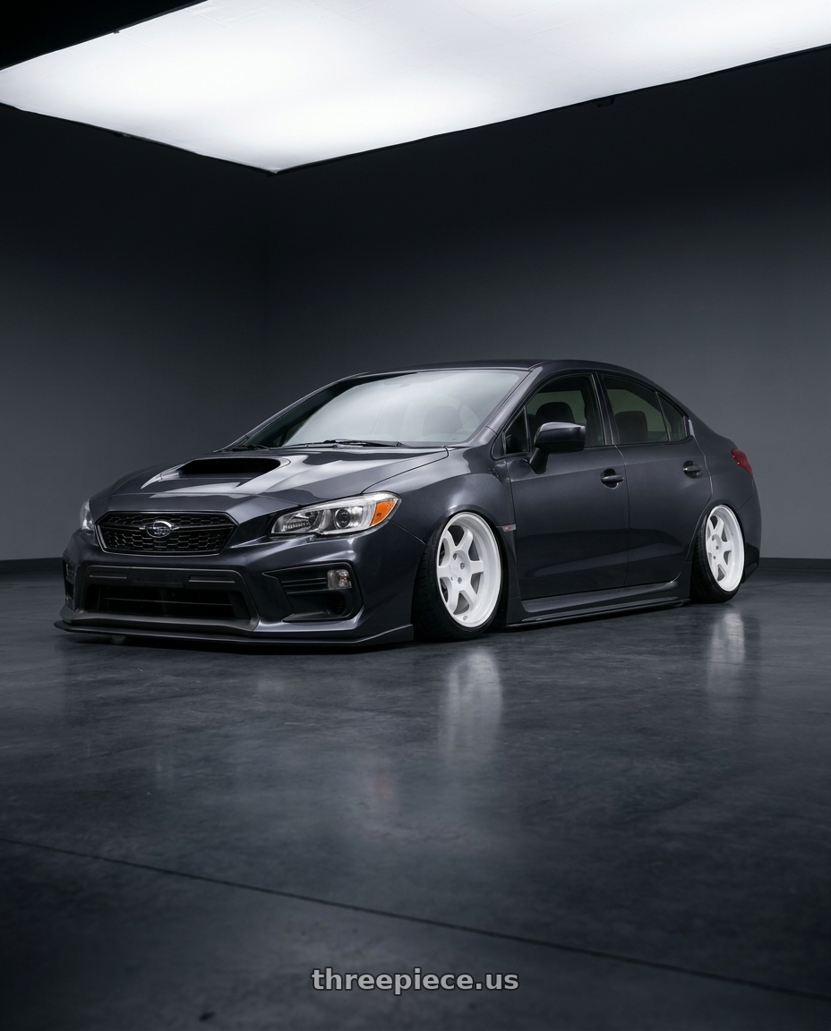 2018 Subaru wrx with 9six9 SIX-1 Deep 4x100 15X8 +20 Competition White wheels