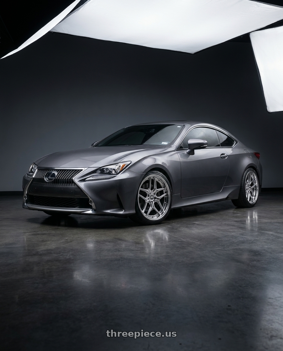 2015 lexus rc350 base rwd with ESR Wheels CS15.2 5x114.3 19x8.5 +35 Vacuum Chrome wheels