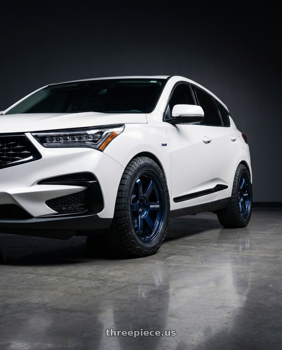 2021 Acura Rdx with Volk Racing TE37 ULTRA M-SPEC 5x114.3 20x9.5 +28 MAG BLUE wheels