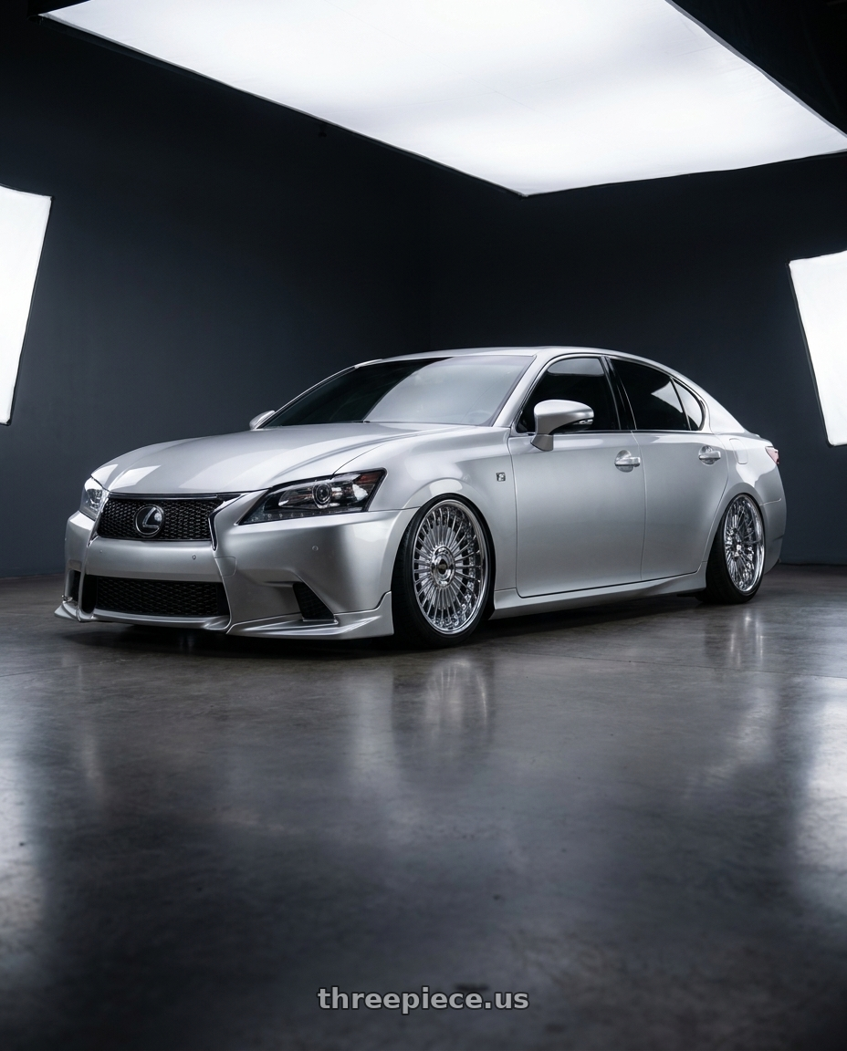 2015 Lexus gs350 with Work Emitz Chrome 5x108 19x9.5 +22 wheels