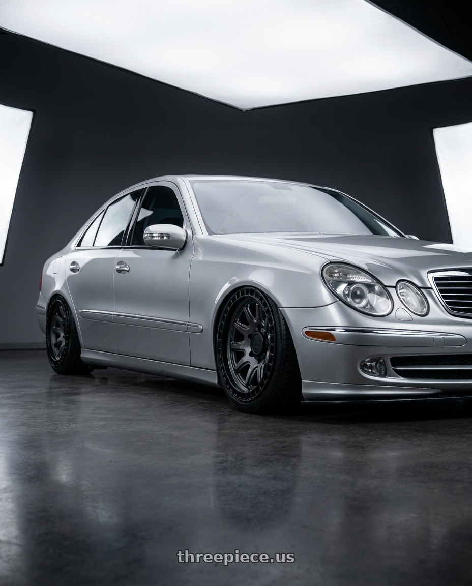 2004 Mb w211 with Black Rhino CALICO 5X127 17X8.5 0 MATTE GUNMETAL W/ MATTE BLACK LIP wheels