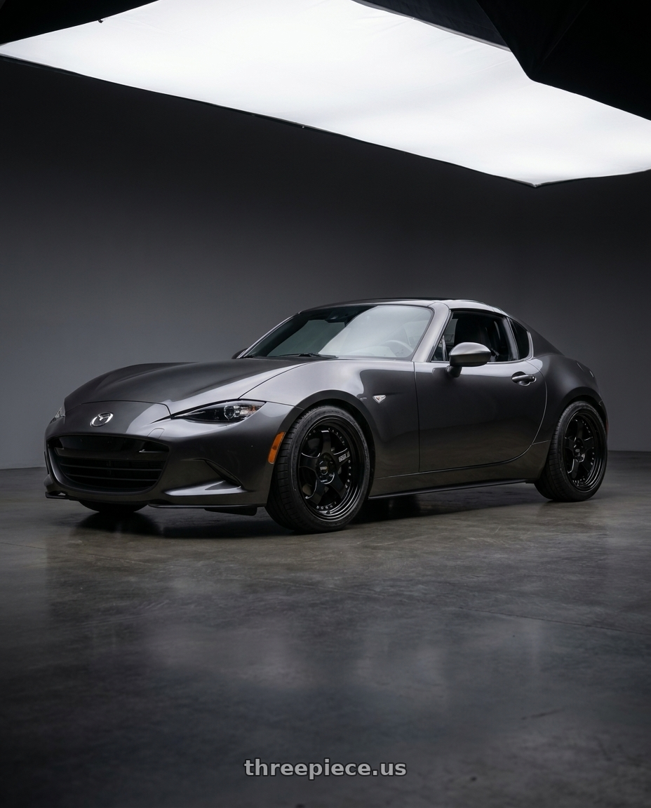 2017 Mazda Miata mx5 RF with SSR Professor SP1 4X100 18X8+37 SL Disk Black wheels