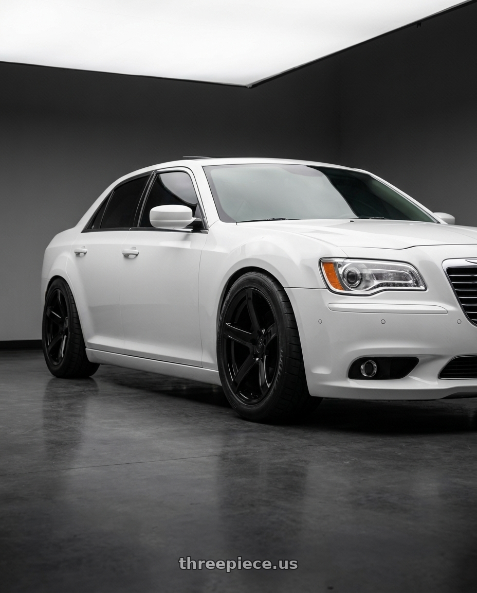 2013 Chrysler 300 with OE Wheels DG22 5x115 20x9.5+18 Satin Black wheels
