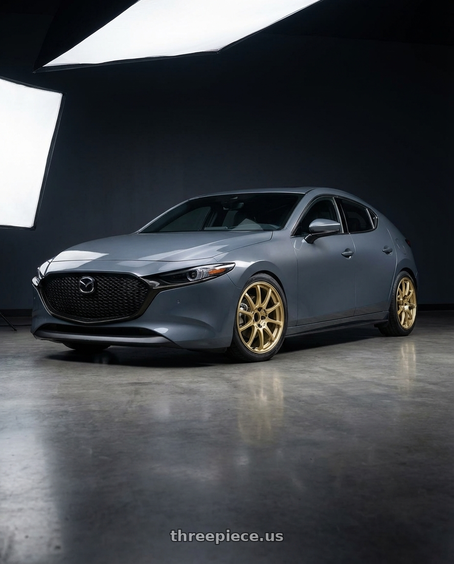 2023 Mazda Mazda3 Turbo with Advan RCIII 5x114.3 18x8.5+38 Gold wheels