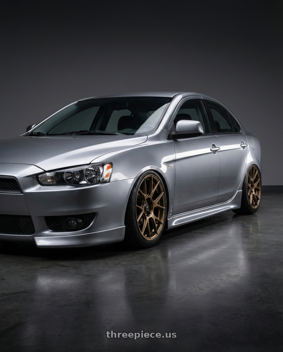 2014 Mitsubishi Lancer Ralliart with Konig Ampliform 5x114.3 18x10+20 Gloss Bronze wheels