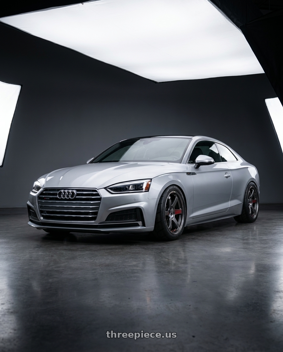 2018 Audi A5 with Volk Racing TE37 SAGA SL 5x112 18x10.5 +30 PRESSED GRAPHITE wheels