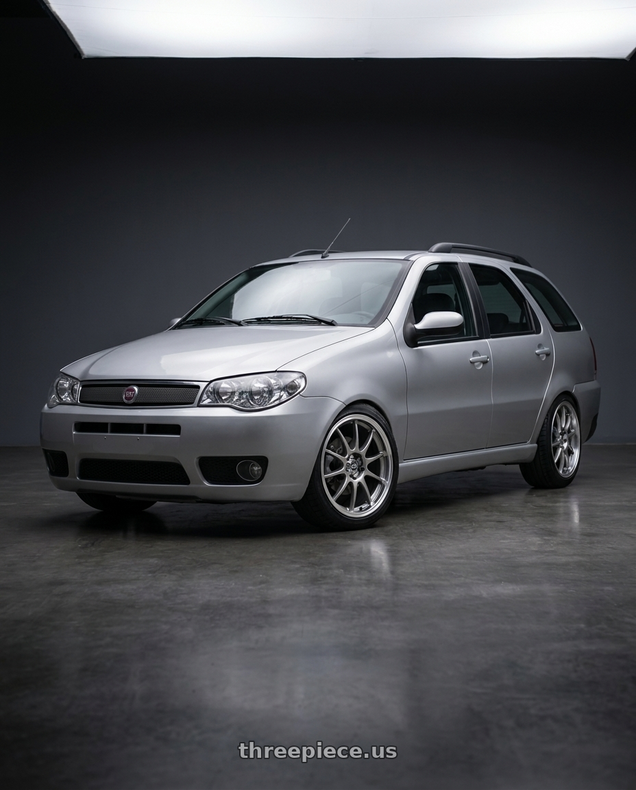 2008 Fiat Palio Weekend HLX with Enkei J10 4x100/114.3 15x6.5+38 Silver w/ Machined Lip Dia wheels