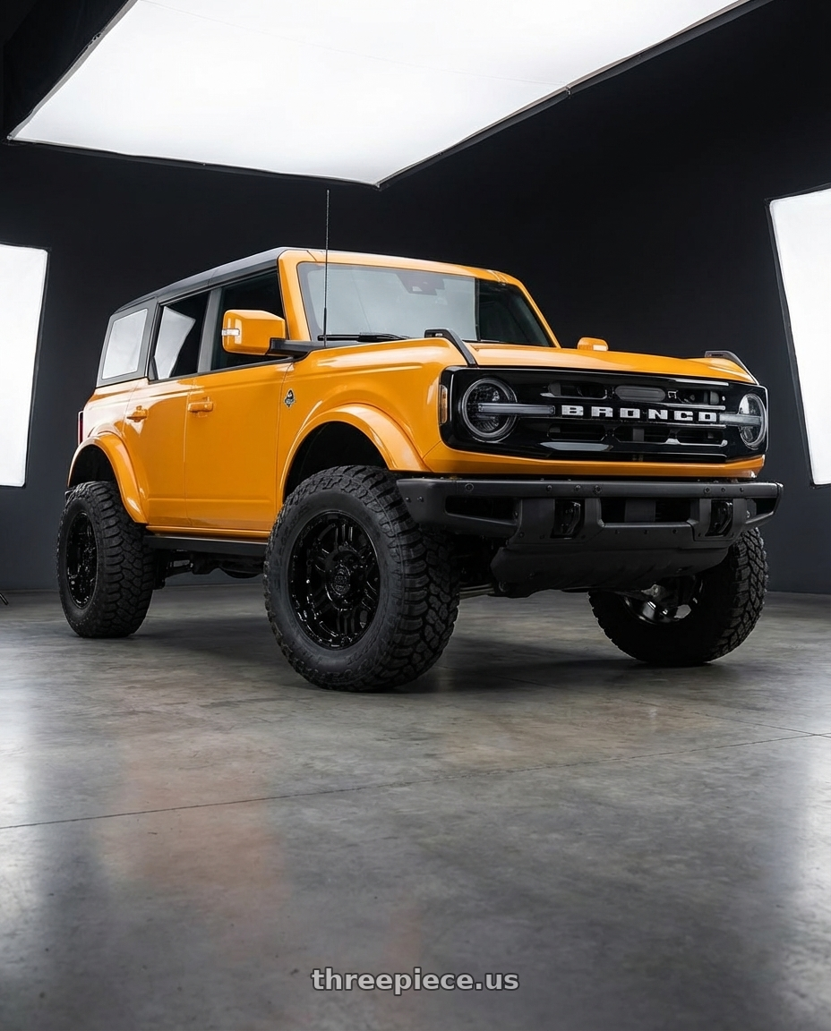 2024 Ford Bronco with Gear Off Road 713B 6x139.7 20x9 +10 Gloss Black wheels