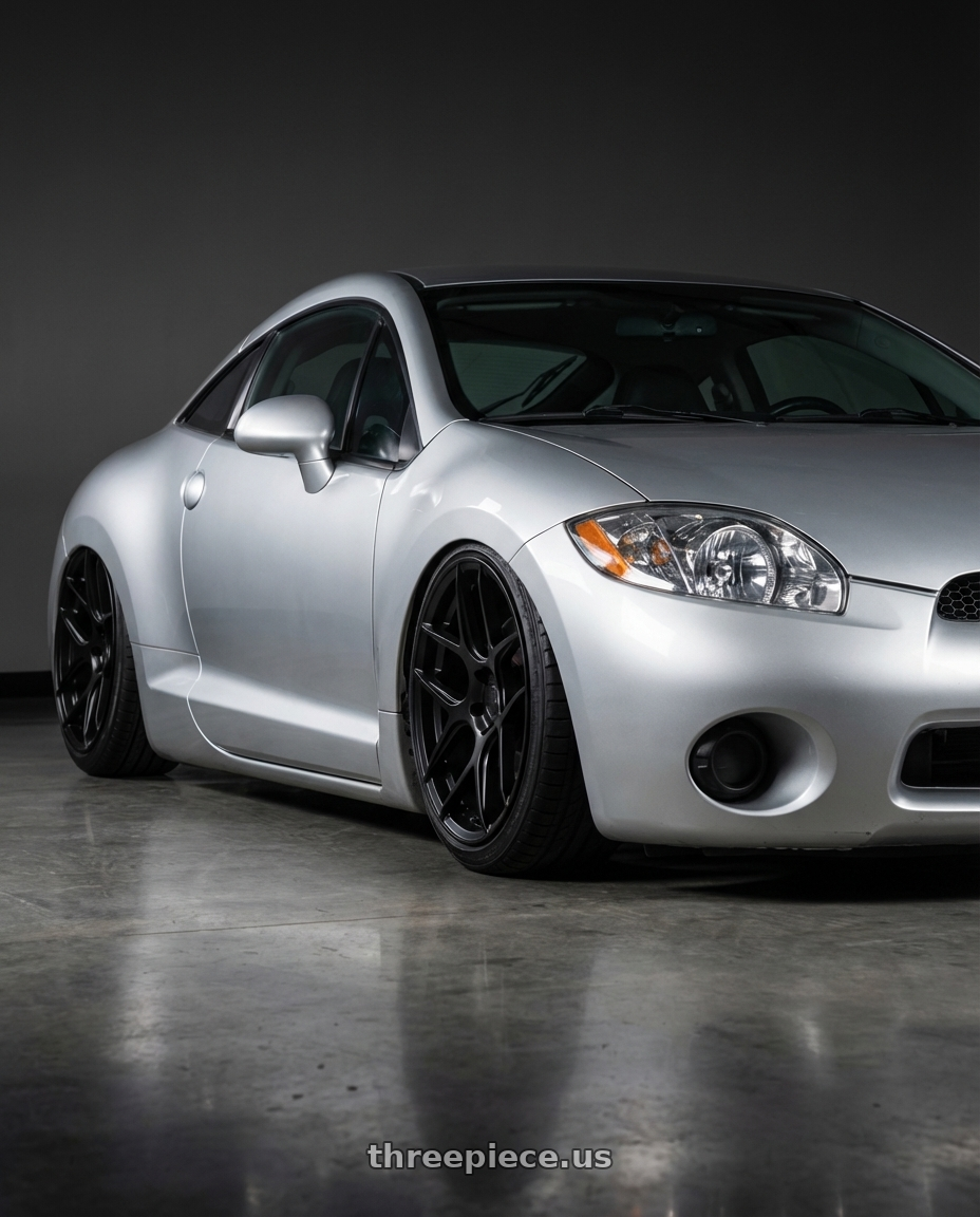 2010 Mitsubishi Eclipse with Aodhan AFF2 5x114.3 19x8.5+35 Matte Black wheels