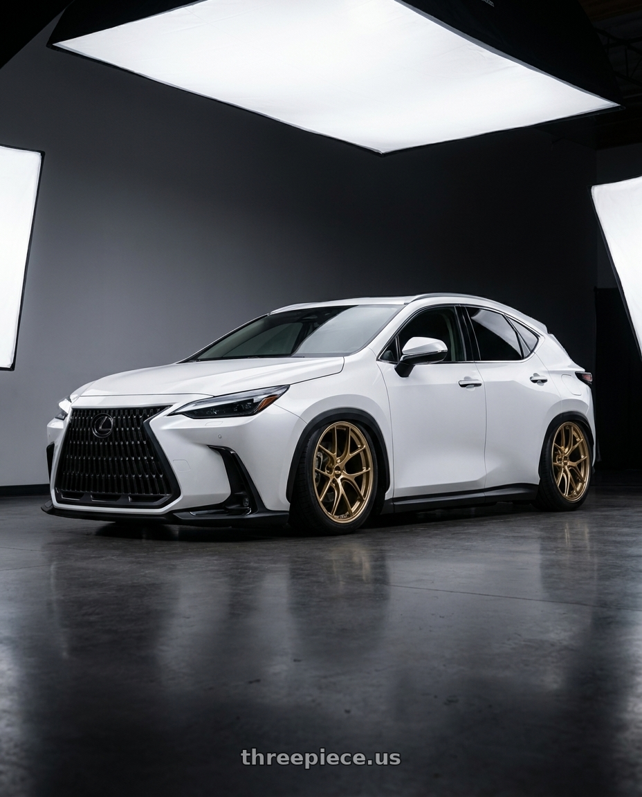 2023 Lexus NX200 with BBS RI-D 5x112 21x10.5 +10 Diamond Gold wheels