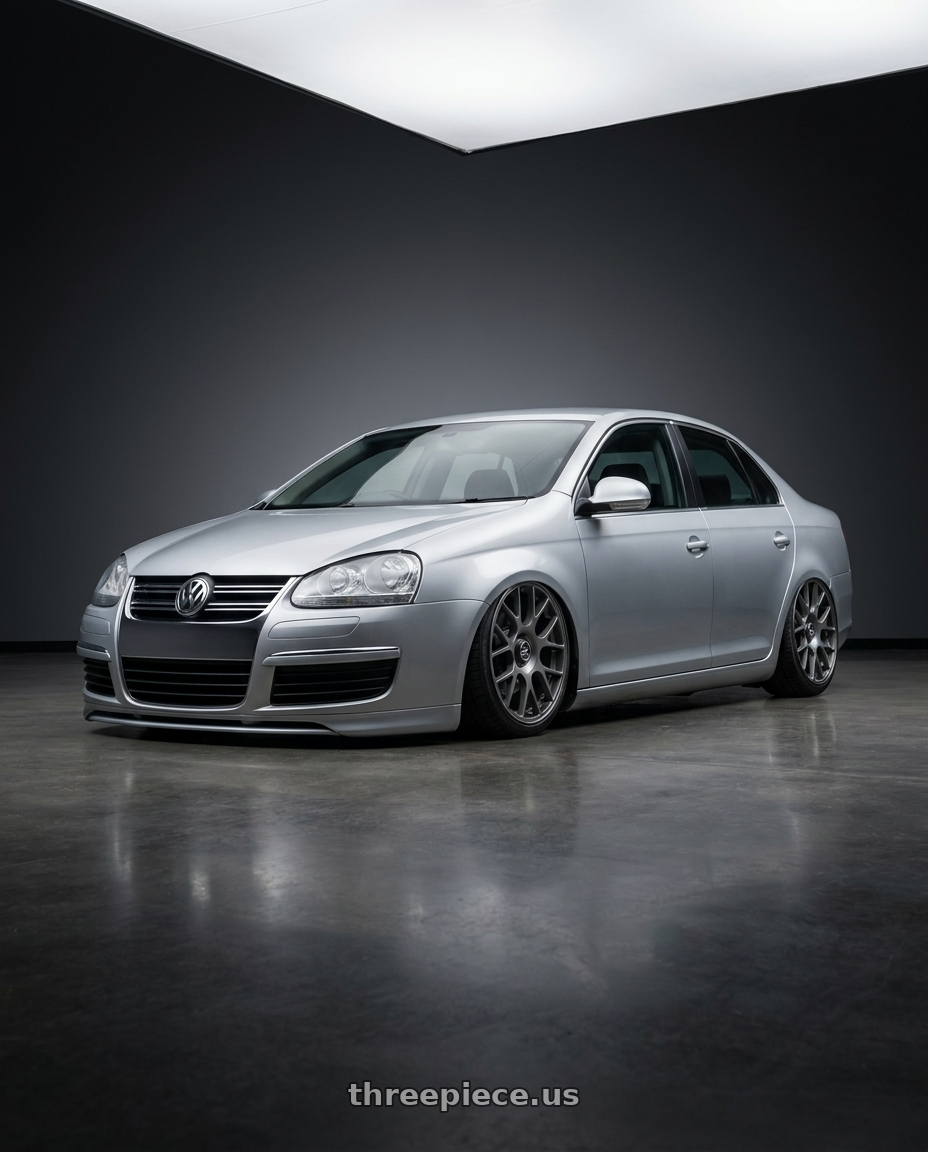 2009 Volkswagen Jetta GLI MK5 with fifteen52 APEX 5x112 / 5x120 18x8.5 +35 FROSTED GRAPHITE (SATIN GREY) wheels