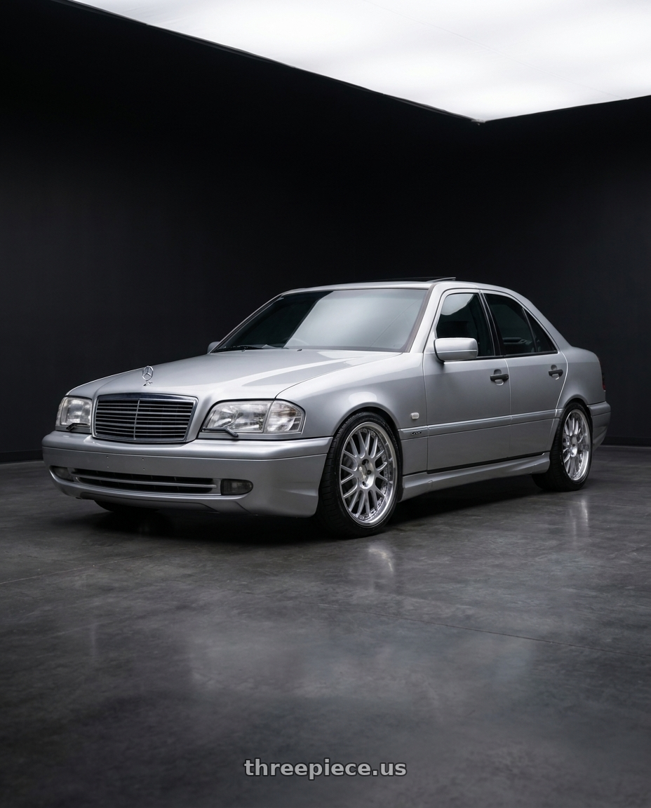 1998 mercedes benz c43 amg with SSR Professor MS1R 5x112 17x8+31 HP Disk Silver wheels