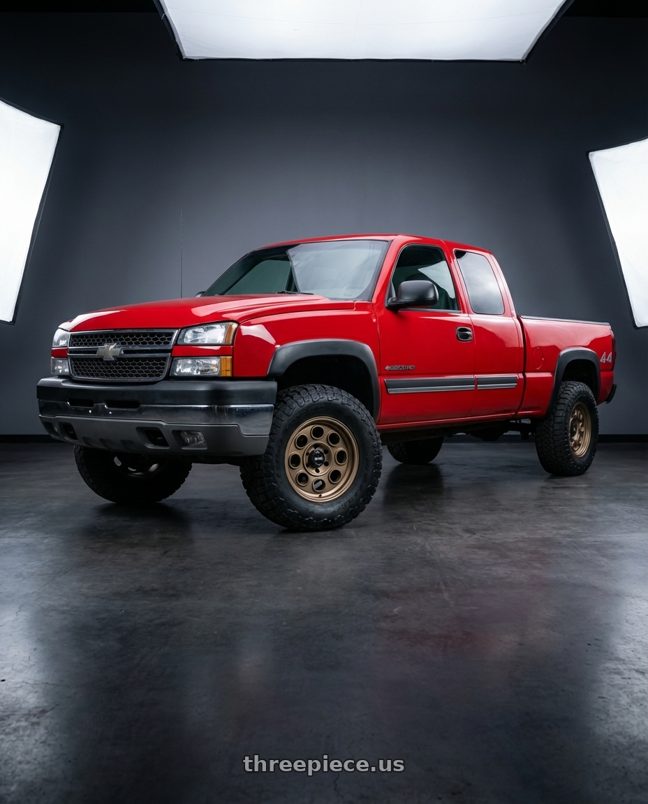 2005 Chevy Silverado with MVX OFFROAD VX81 6x139.7 17x8.5 -12 Matte Bronze wheels