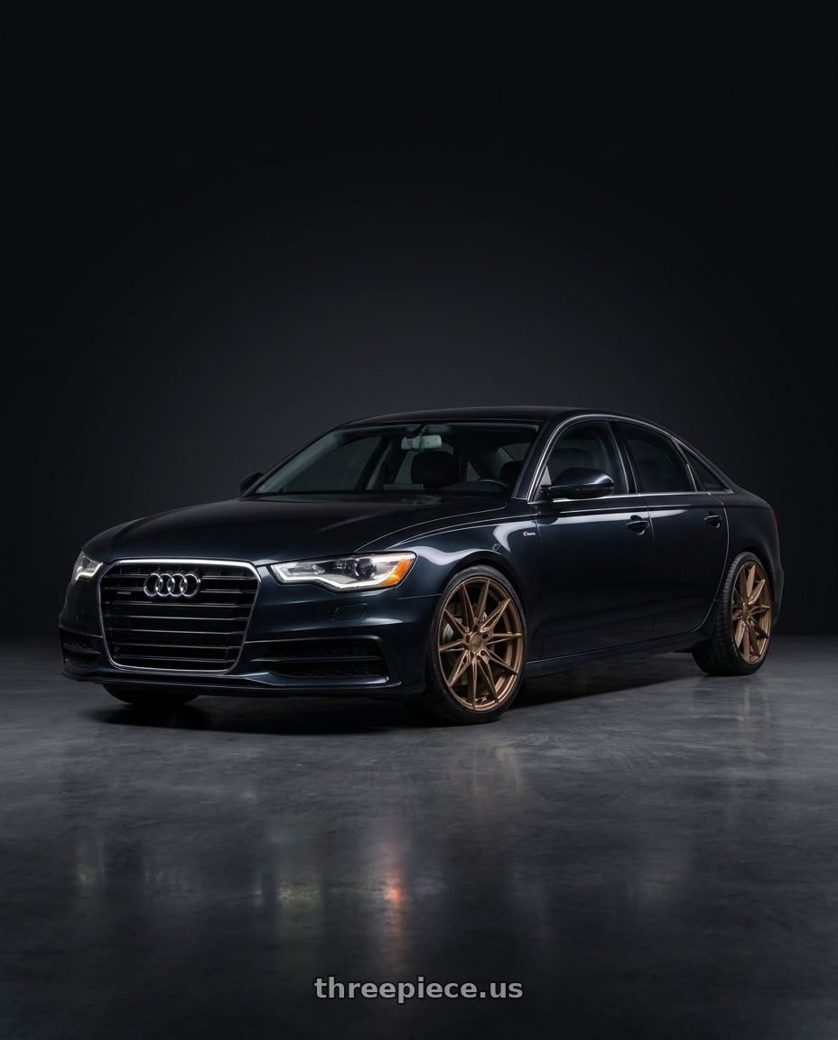 2012 Audi a6 with KATANA RACING KR10 5x112 18x8 +40 Matte Bronze wheels