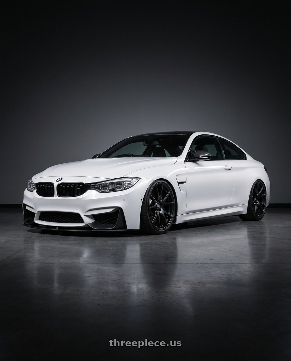 2018 BMW M4 F82 with Forgestar CF5V 5x120 19x9 +38 Satin Black wheels