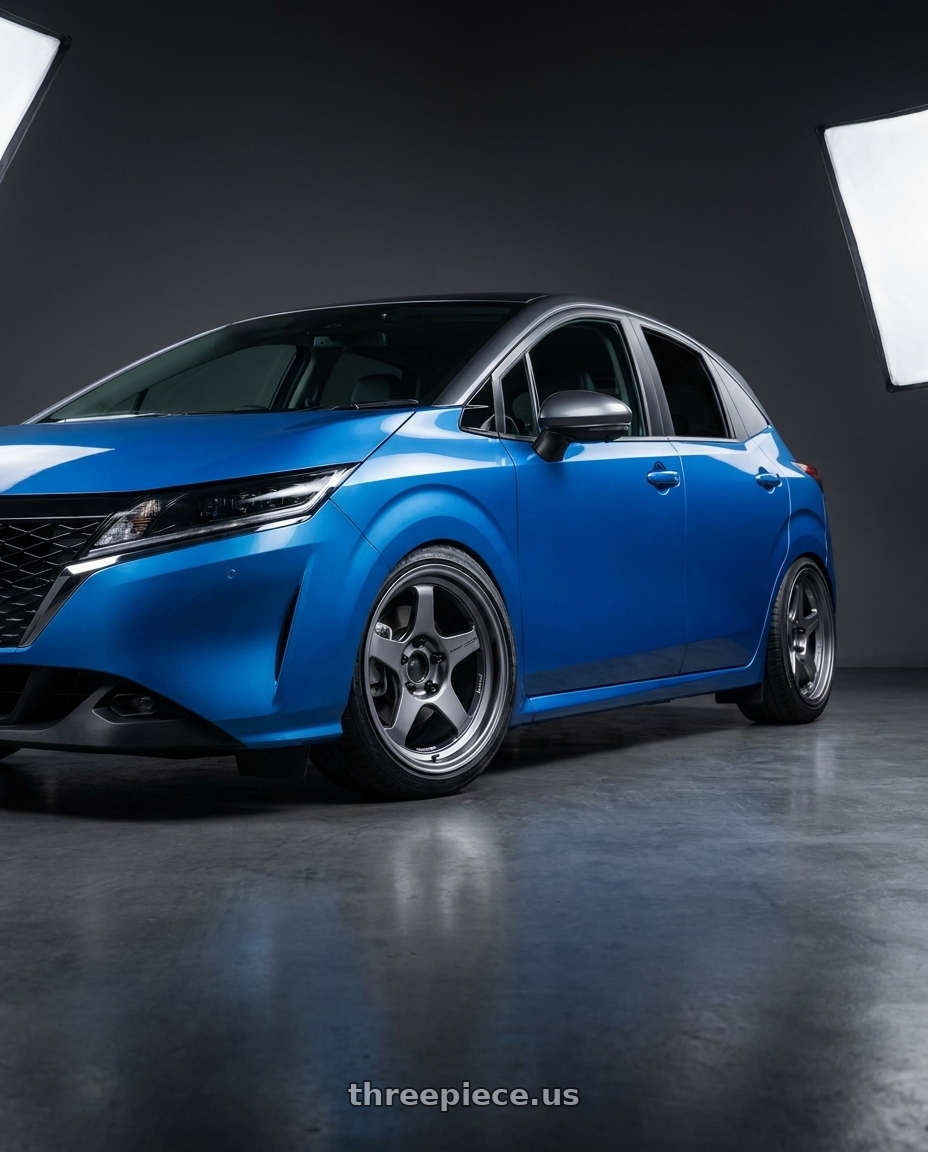 2025 nissan note e-power with WedsSport Hase Spec II 6x139.7 17x8.5-6 Light Gun Metallic wheels