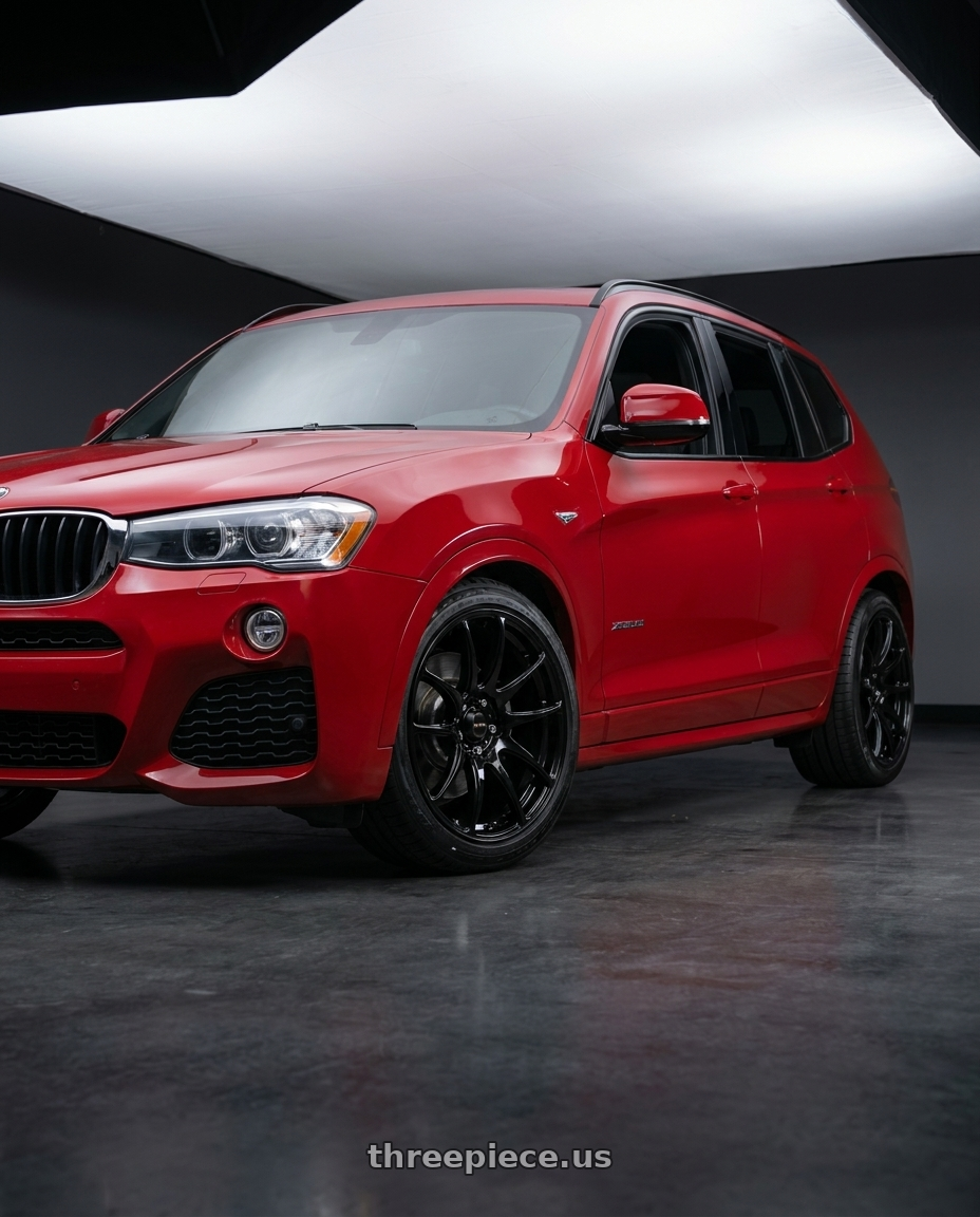 2017 x3 Msport with Vors TR4 5x120 19x8.5  +35 Gloss Black wheels