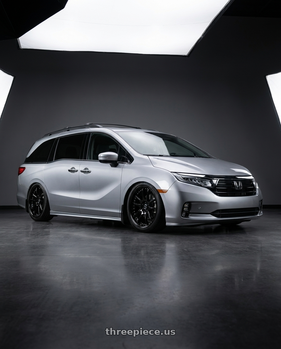 2024 honda odyssey with Work Emotion Cr 3P 5x120 20x8.5+44 L Disk Gloss Black wheels