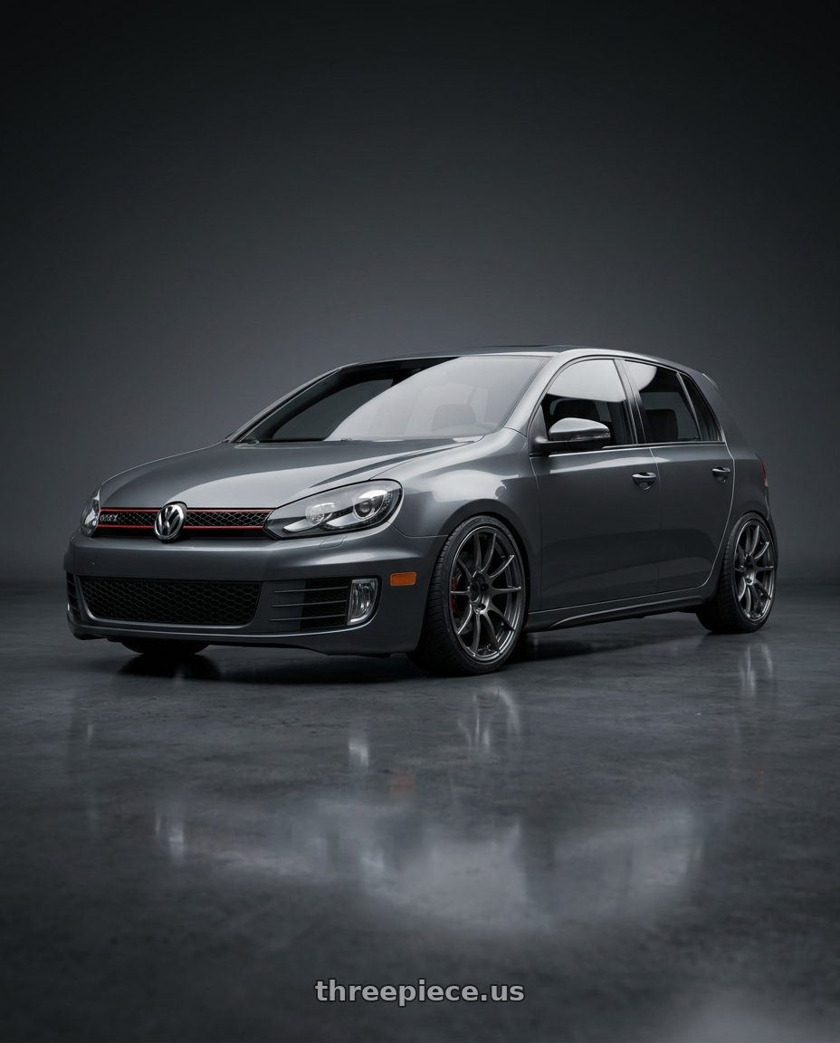 2012 vw gti with Ssr Gtx04 5x112 18x8.5+44  DARK GUNMETAL wheels