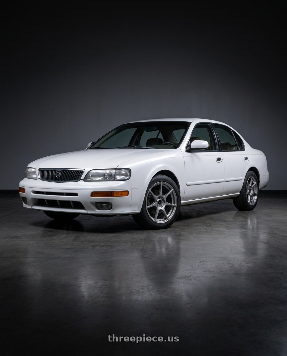 1997 Nissan Maxima GXE with Enkei TFR 5x114.3 17x8+35 Storm Gray wheels