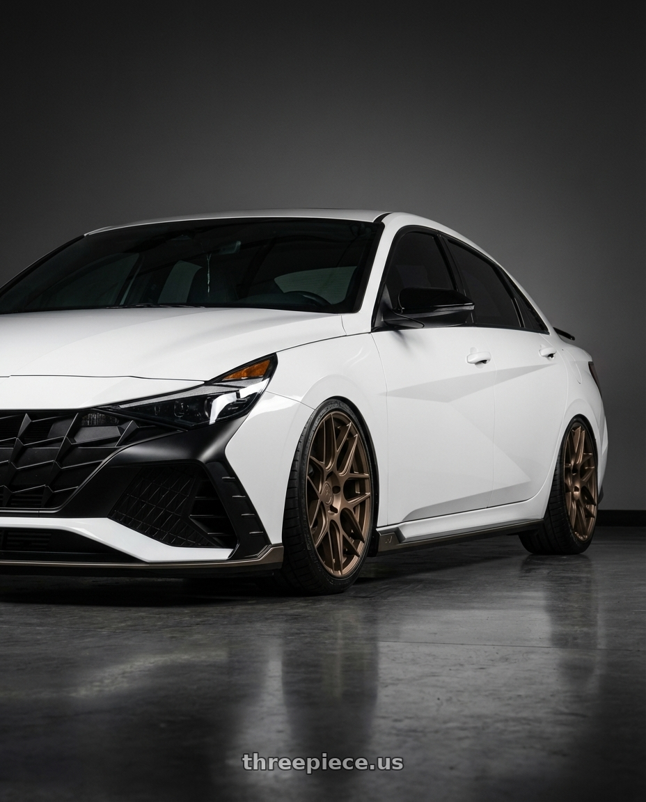 2024 Hyundai Elantra N with Aodhan AFF2 5x114.3 19x9.5+35 Matte Bronze wheels